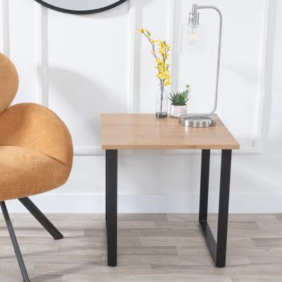 Product photograph of Ezra Oak Effect Square Side Table from Choice Furniture Superstore