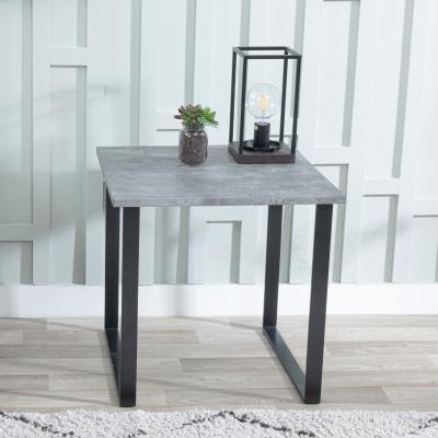 Product photograph of Ezra Faux Concrete Square Side Table from Choice Furniture Superstore