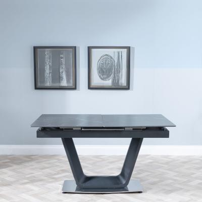 Product photograph of Alpha Black Ceramic Extending Dining Table - 140cm-180cm from Choice Furniture Superstore