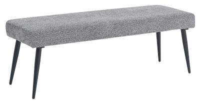 Monza Grey Fabric Dining Bench