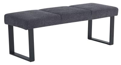 Bronx Dark Grey Fabric Dining Bench