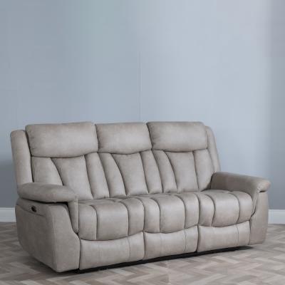 Dylan Sandstone Fabric 3 Seater Electric Recliner Sofa