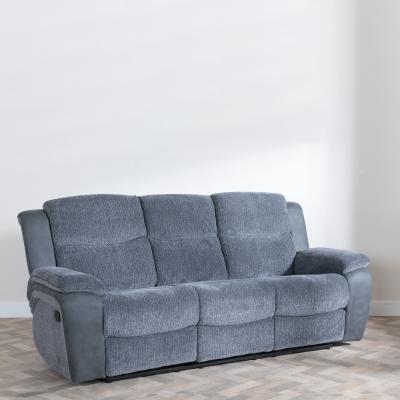 Product photograph of Legend Grey Fabric 3 Seater Recliner Sofa from Choice Furniture Superstore