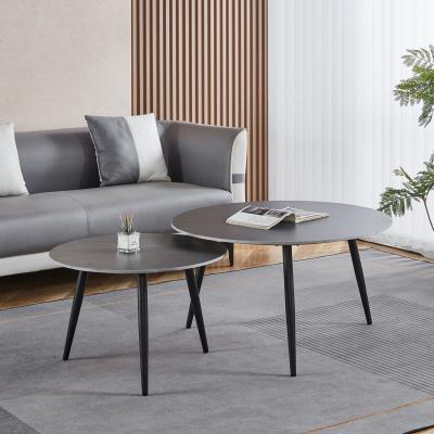 Product photograph of Glade Black Round Ceramic Coffee Table Set Of 2 from Choice Furniture Superstore