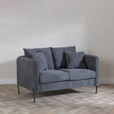 Product photograph of Clearance - Belgrave Dark Grey Fabric 2 Seater Sofa from Choice Furniture Superstore