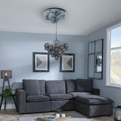 Product photograph of Clearance - Moda Dark Grey Fabric Corner Sofa from Choice Furniture Superstore