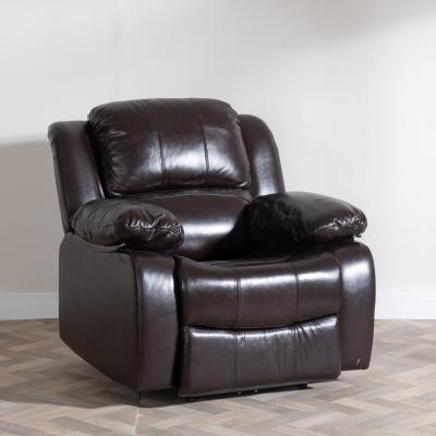 Product photograph of London Burgundy Leather Recliner Armchair from Choice Furniture Superstore