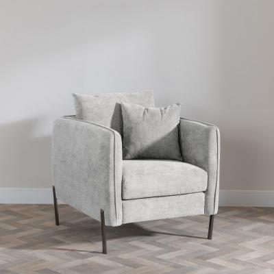 Product photograph of Clearance - Belgrave Grey Fabric Armchair from Choice Furniture Superstore