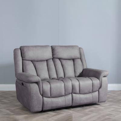 Product photograph of Dylan Grey Fabric 2 Seater Electric Recliner Sofa from Choice Furniture Superstore