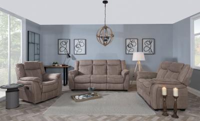 Product photograph of Seville Brown Fabric Sofa Set from Choice Furniture Superstore