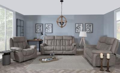 Product photograph of Dylan Sandstone Fabric Electric Recliner Sofa Set from Choice Furniture Superstore