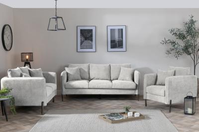 Belgrave Grey Fabric Sofa Set