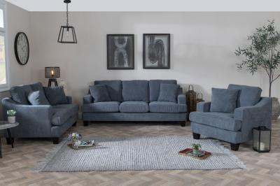 Product photograph of Freya Grey Fabric Sofa Set from Choice Furniture Superstore