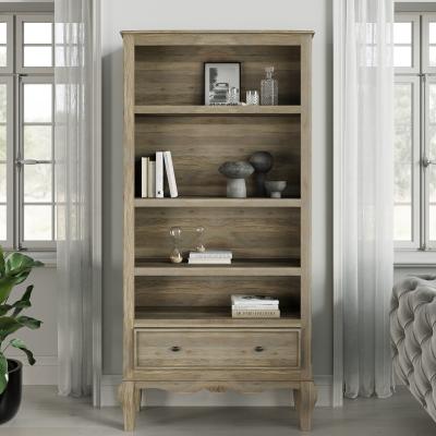 Product photograph of Fleur French Style Grey Wide Bookcase from Choice Furniture Superstore