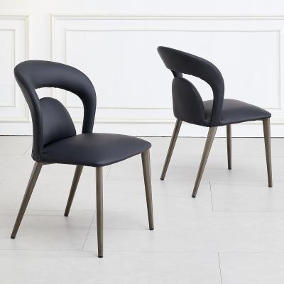 Product photograph of Dixie Black Leather Dining Chair With Black Legs from Choice Furniture Superstore