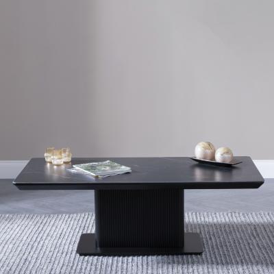 Product photograph of Morgan Black Ceramic Fluted Coffee Table from Choice Furniture Superstore