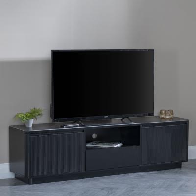 Product photograph of Morgan Black Ceramic Fluted Tv Unit from Choice Furniture Superstore