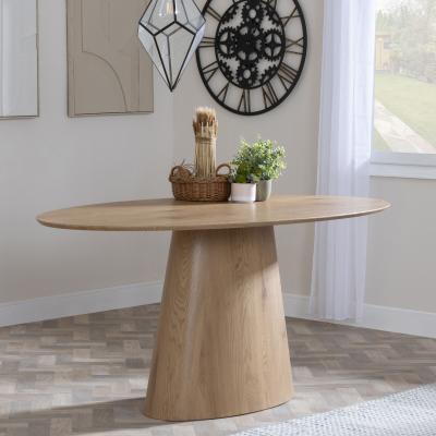 Product photograph of Palma Oak 6 Seater Oval Dining Table from Choice Furniture Superstore