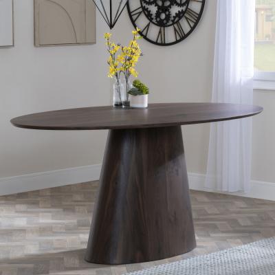 Product photograph of Palma Walnut 6 Seater Oval Dining Table from Choice Furniture Superstore