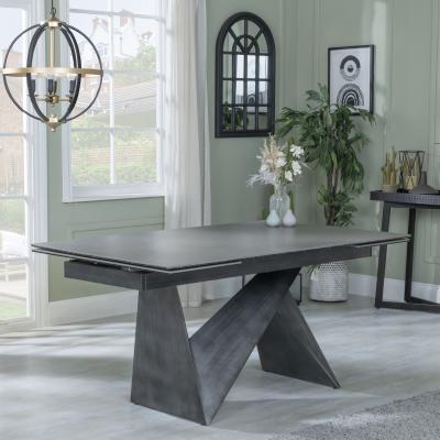 Product photograph of Garvin Dark Grey Ceramic Extending Dining Table - 160cm-240cm from Choice Furniture Superstore