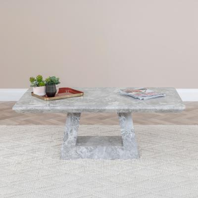 Product photograph of Milan Grey Marble Coffee Table from Choice Furniture Superstore