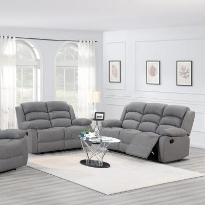 Kinley Grey Endurance Fabric 32 Seater Manual Recliner Sofa Set