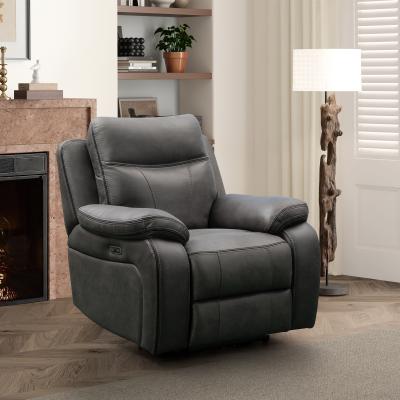 Charlie Grey Fabric Electric Recliner Armchair