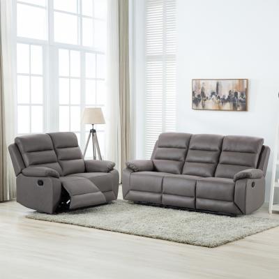 Bexley Grey Endurance Fabric 32 Seater Manual Recliner Sofa Set