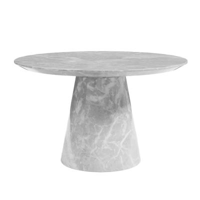 Carrera Armani Grey Engineered Marble 46 Seater Round Dining Table 130cm