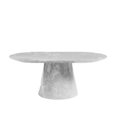 Carrera Armani Grey Engineered Marble Oval Coffee Table