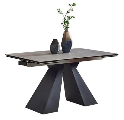 Cassino 6-10 Seater Grey Ceramic Extending Dining Table
