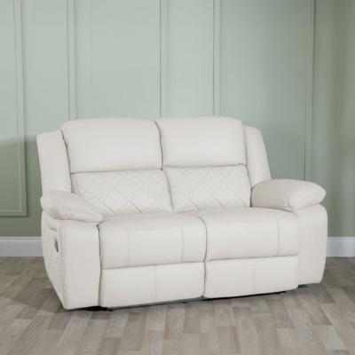 Bentley Cream Leather 2 Seater Recliner Sofa