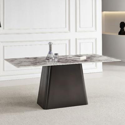 Telma 6 Seater Supreme Grey Marble Dining Table - Sizes Available