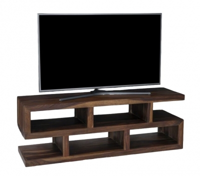 Product photograph of Clearance - Ganga Sheesham Tv Unit Indian Wood Large Cabinet 144cm Stand Upto 55in Plasma Tv from Choice Furniture Superstore