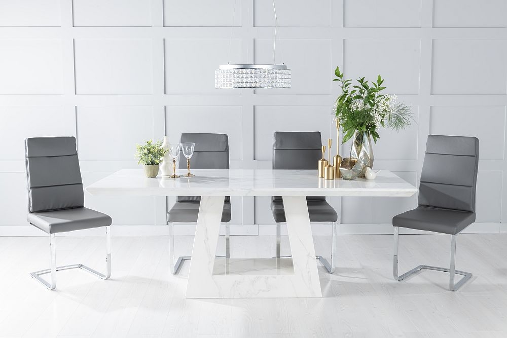 Milan gloss deals dining set