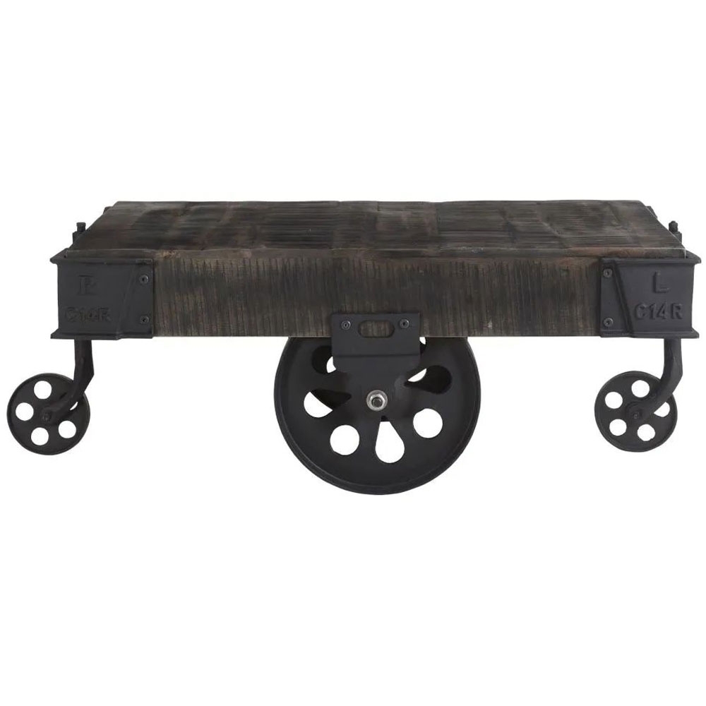 Rustic cart clearance coffee table