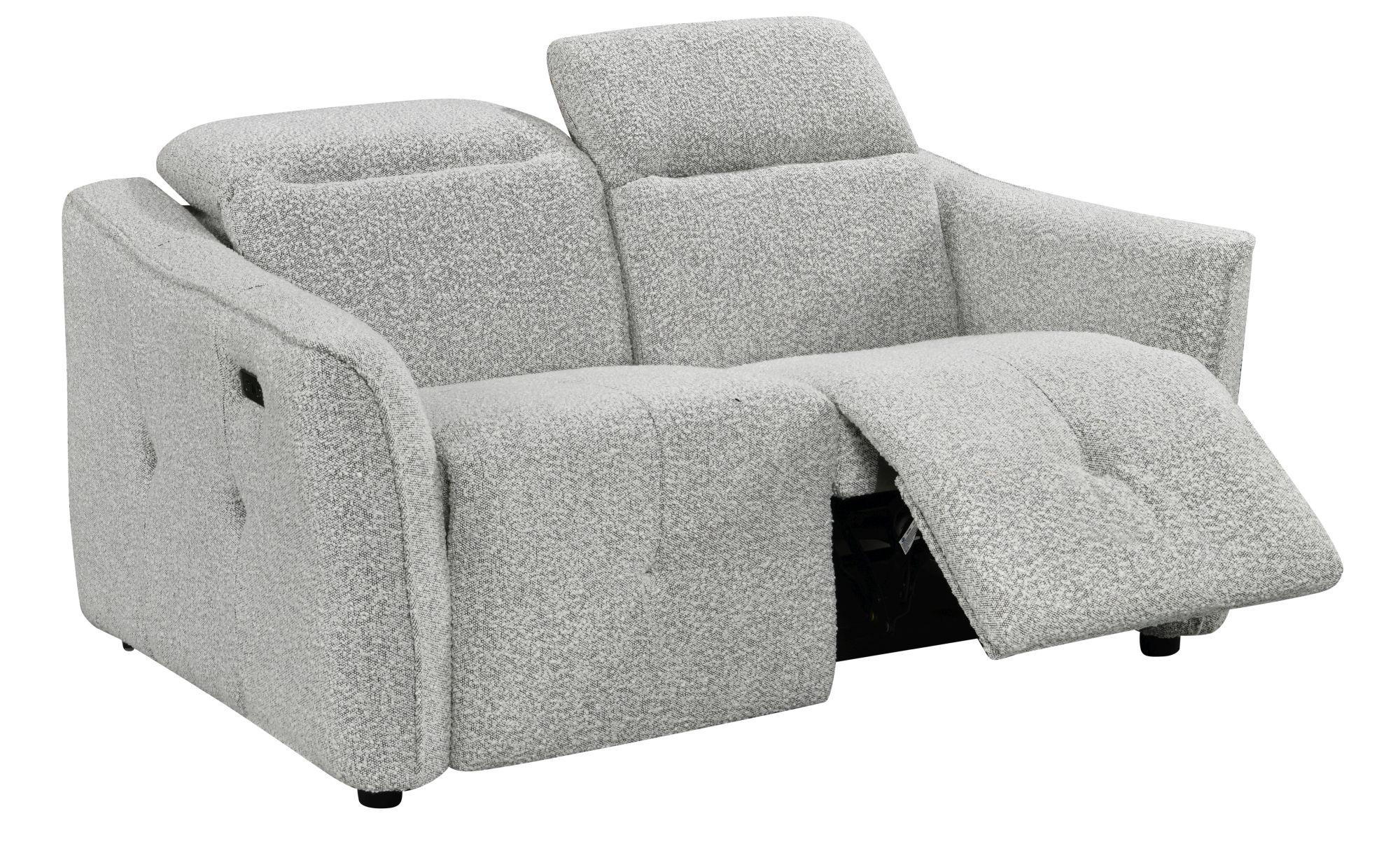 Inca Grey Fabric 2 Seater Recliner Sofa CFS UK