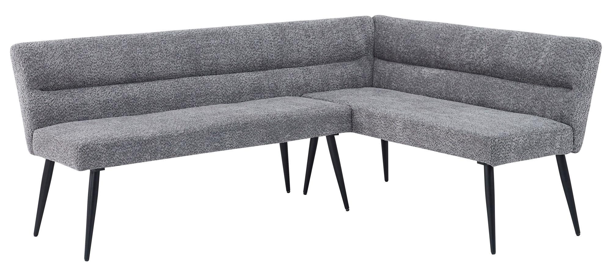 Monza Grey Fabric Corner Dining Bench - RHF