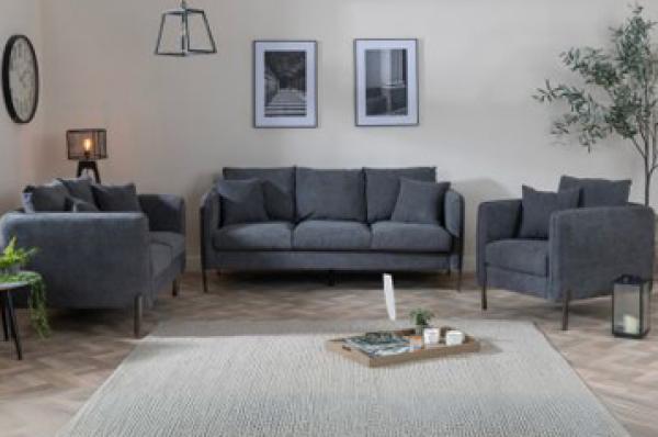 Urban Deco Belgrave Dark Grey Sofa