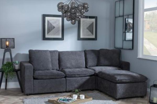 Urban Deco Moda Dark Grey Corner Sofa