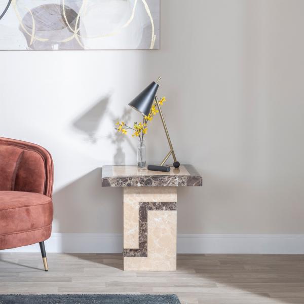 Venice Cream Marble Side Table