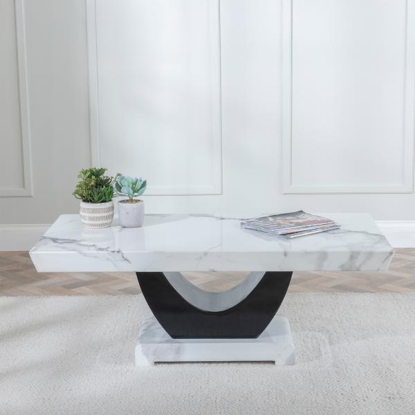 Madrid White Marble Coffee Table