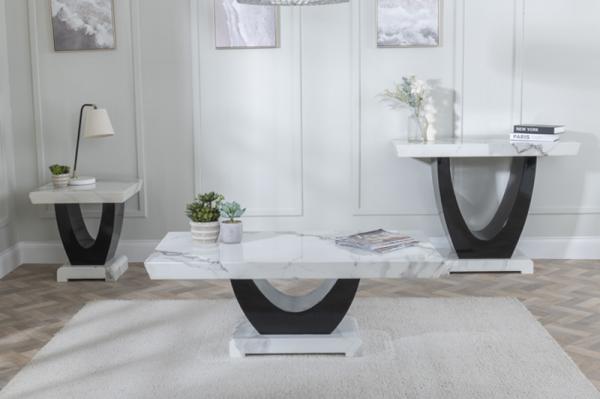 Urban Deco Madrid White Marble and Black High Gloss