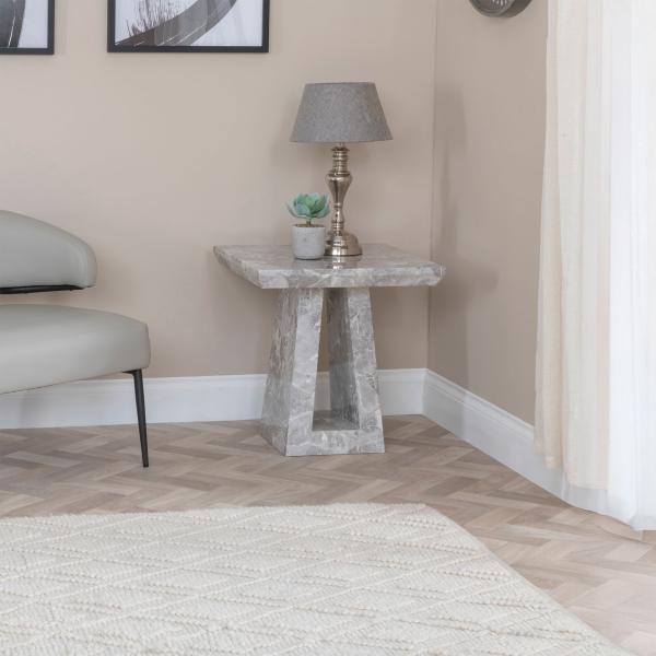 Milan Grey Marble Side Table