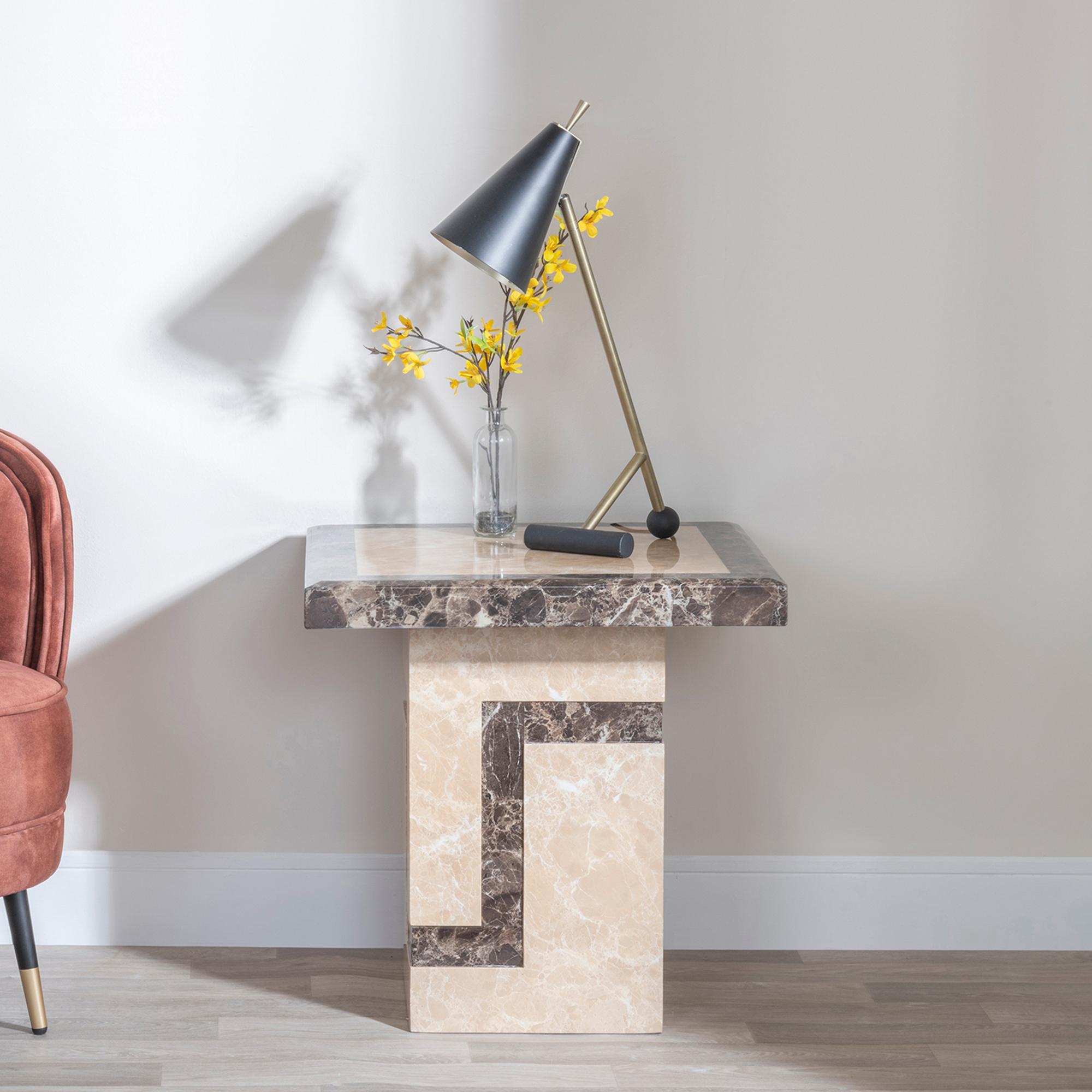 Venice Cream Marble Side Table
