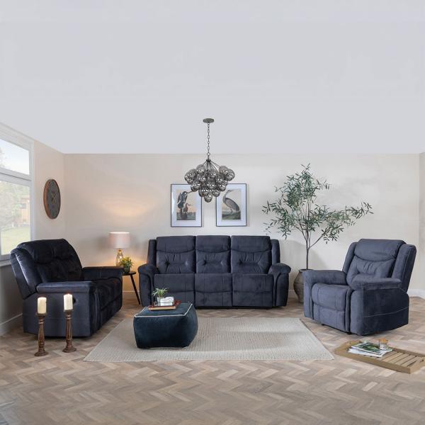 Humz Dudley Blue Fabric Sofa