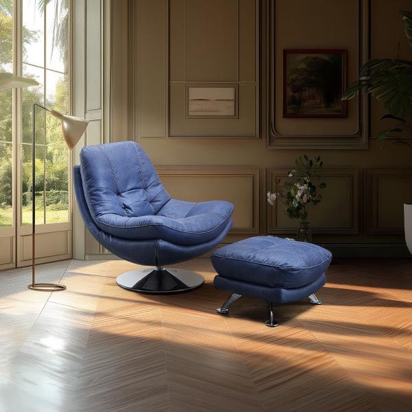 Humz Vento Swivel Chair and Footstool