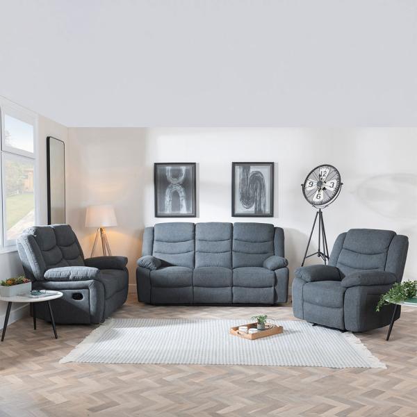 Humz Windsor Dark Grey Fabric Sofa