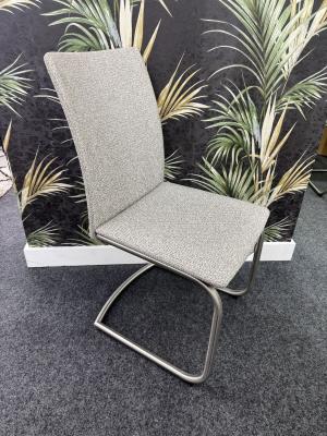 Ex Display Skovby Sm53 Light Grey Steel Brushed Dining Chair