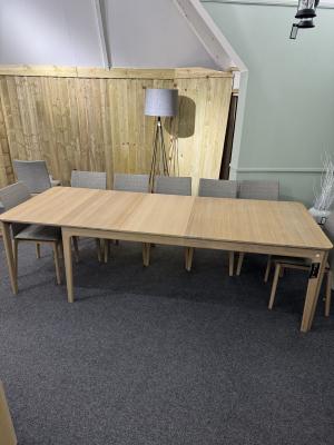 Product photograph of Ex Display - Skovby Sm27 Oak 8-20 Seater Extending Dining Table from Choice Furniture Superstore